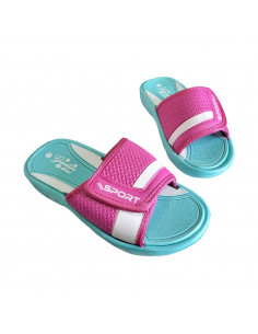slapi fete, slapi fete din spuma si textil, slapi fete din material sintetic, slapi roz pentru fete, slapi fete cu scai 2