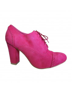 pantofi cu toc, pantofi pentru femei cu toc inalt, pantofi cu toc fucsia, pantofi cu toc inalt gros, pantofi cu siret