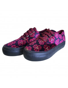 pantofi femei, pantofi dama, sneakers femei, pantofi mov, pantofi cu siret, snakers cu talpa inalta 2