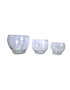 Set 3 recipiente din sticla, pentru decor, in 3 marimi