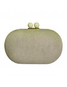 Poseta de seara eleganta, aurie, din textil cu sclipici