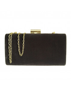 Poseta de seara tip clutch, din catifea, eleganta, gri