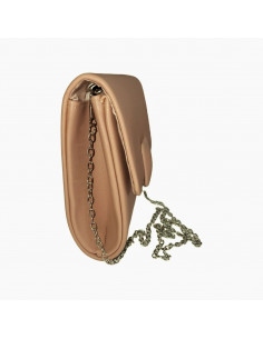 Poseta de seara din piele ecologica roz, 20 cm 2