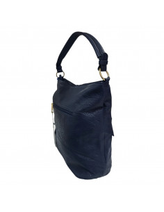 Poseta bleumarin pentru dama, piele ecologica, model modern 2