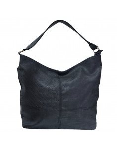 Poseta dama, piele ecologica, gri, design tip cusatura