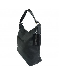 Poseta dama, piele ecologica, gri, design tip cusatura 2
