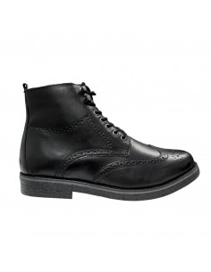 Ghete Oxford bărbăteşti, piele naturală, negre