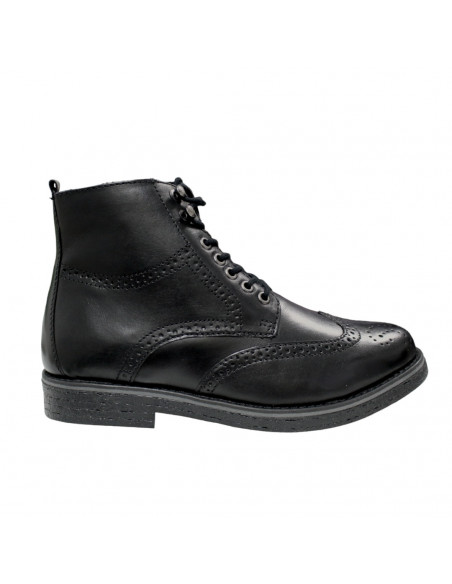Ghete Oxford bărbăteşti, piele naturală, negre