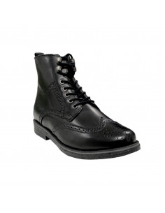 Ghete Oxford bărbăteşti, piele naturală, negre 2