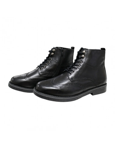 Ghete Oxford bărbăteşti, piele naturală, negre