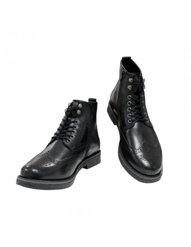 Ghete Oxford bărbăteşti, piele naturală, negre
