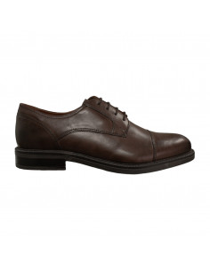 Pantofi eleganţi cu şiret, piele naturală, bărbaţi, maro
