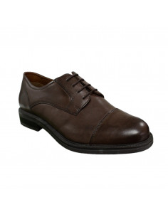Pantofi eleganţi cu şiret, piele naturală, bărbaţi, maro 2