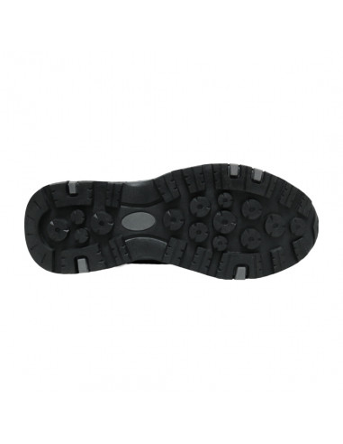 Ghete trekking din piele ecologică şi textil, pentru bărbaţi, negre