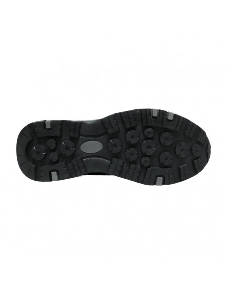 Ghete trekking din piele ecologică şi textil, pentru bărbaţi, negre