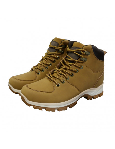 Ghete casual din piele ecologică, pentru bărbaţi, galben muştar