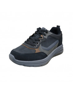 Pantofi sport din piele ecologică pentru bărbaţi, negru, gri şi maro 2