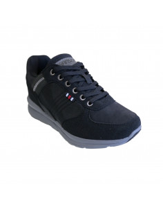 Pantofi sport pentru bărbaţi, piele ecologică întoarsă şi textil, negri 2