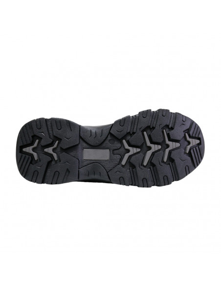 Ghete trekking din piele ecologică şi textil, pentru bărbaţi, gri albăstrui cu negru