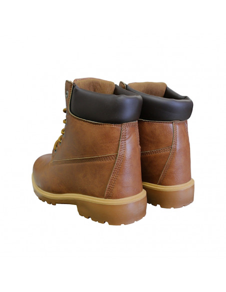 Ghete casual din piele eco, cu şiret, pentru bărbaţi, maro