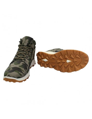Ghete din piele ecologică, casual/sport, pentru bărbaţi, model army, culoare verde