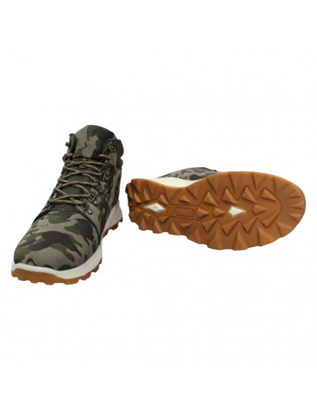Ghete din piele ecologică, casual/sport, pentru bărbaţi, model army, culoare verde