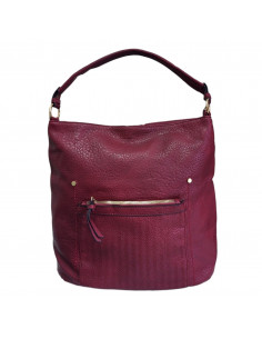 Poseta bordeaux pentru dama, piele ecologica, model modern