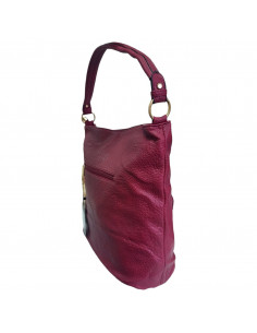 Poseta bordeaux pentru dama, piele ecologica, model modern 2