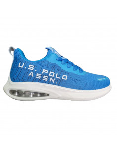 Pantofi sport pentru barbati, material textil tip plasa, albastri