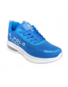 Pantofi sport pentru barbati, material textil tip plasa, albastri 2