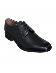 Pantofi eleganţi din piele naturală, pentru bărbaţi, vârf dreptunghiular, negri, clasici 2