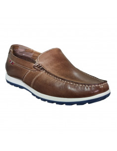 Mocasini casual pentru barbati, piele naturala, culoare maro 2