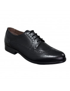 Pantofi eleganţi tip oxford, din piele naturală, pentru bărbaţi, vârf semirotund, negri 2
