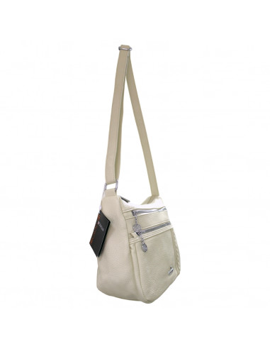 Geantă BB.Cavalli.BB, pentru femei, piele ecologică, model cu împletitură, culoare crem