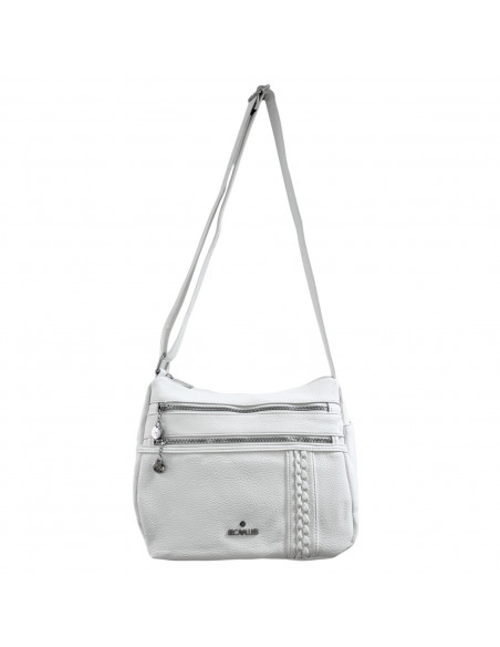 copy of Geantă BB.Cavalli.BB, pentru femei, piele ecologică, model cu împletitură, culoare albă