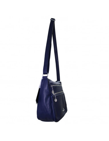Geantă BB.Cavalli.BB, pentru femei, piele ecologică, model cu împletitură, culoare bleumarin