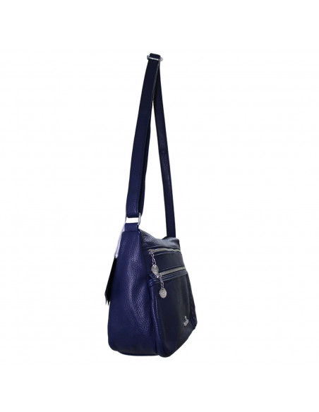 Geantă BB.Cavalli.BB, pentru femei, piele ecologică, model cu împletitură, culoare bleumarin