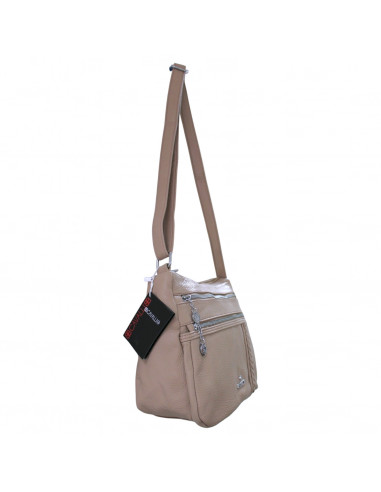 Geantă BB.Cavalli.BB, pentru femei, piele ecologică, model cu împletitură, culoare bej