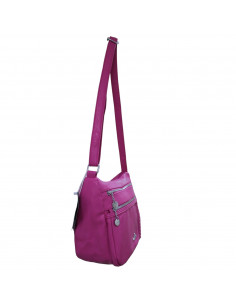 Geantă BB.Cavalli.BB, pentru femei, piele ecologică, model cu împletitură, culoare fucsia 2