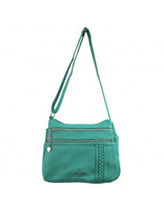 Geantă BB.Cavalli.BB, pentru femei, piele ecologică, model cu împletitură, culoare verde