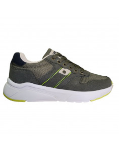 Pantofi sport Hanson pentru barbati, piele ecologica si textil, verde