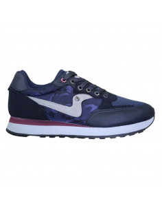 Pantofi sport Hanson pentru barbati, piele ecologica si textil, bleumarin