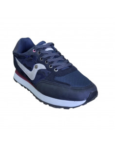 Pantofi sport Hanson pentru barbati, piele ecologica si textil, bleumarin 2