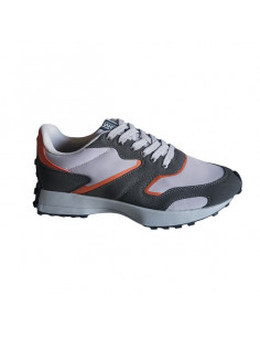Pantofi sport Hanson pentru barbati, piele ecologica si textil, albastru cu alb