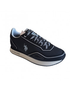 Pantofi sport pentru barbati, piele ecologica si textil, alb cu gri deschis 2