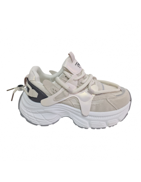 Pantofi tip sneakers din piele ecologica, pentru femei