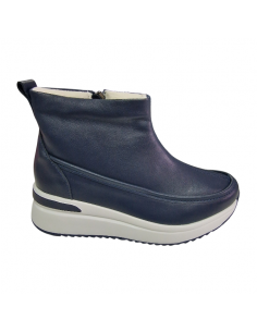Ghete bleumarin din piele naturala, pentru femei