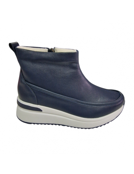 Ghete bleumarin din piele naturala, pentru femei