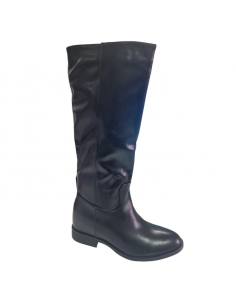 Ghete din piele eco întoarsă, cu platformă şi franjuri, negre, tip mocasini 2