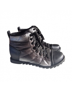 Pantofi dama cu perforatii, negri - W302 2